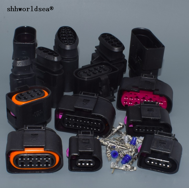 Shhworldsea conector do chicote de fiação 2,3,4,6,8,10,14p 3.5mm tomada elétrica embutida