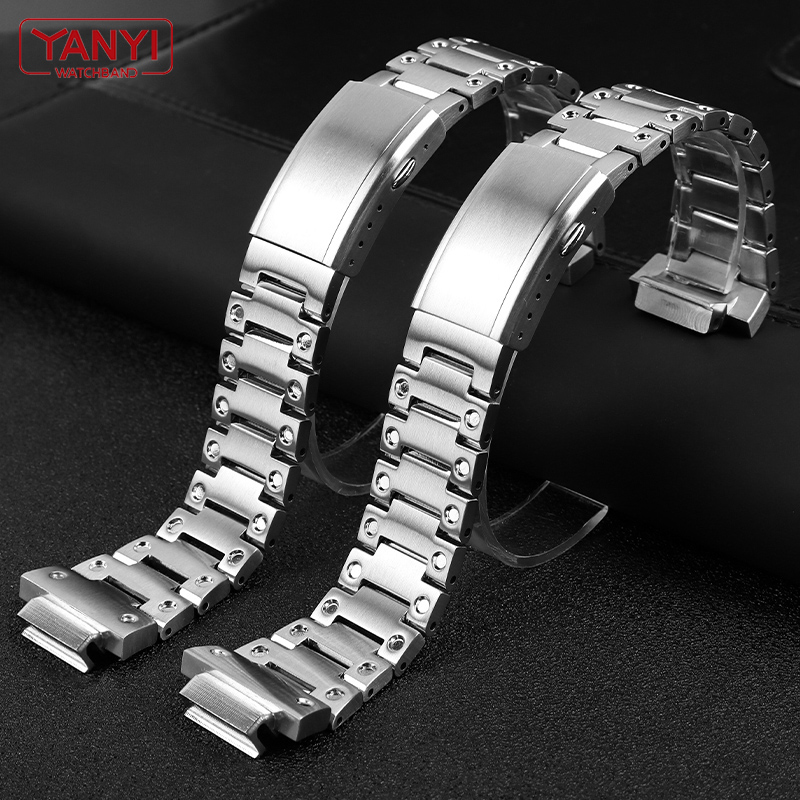 Cinturino in Acciaio Inossidabile per Casio G-Shock GW-M5610 DW5600 GW-5000 GBM-2100 GA2100 GM5600 GM2100, Bracciale in Acciaio Solido