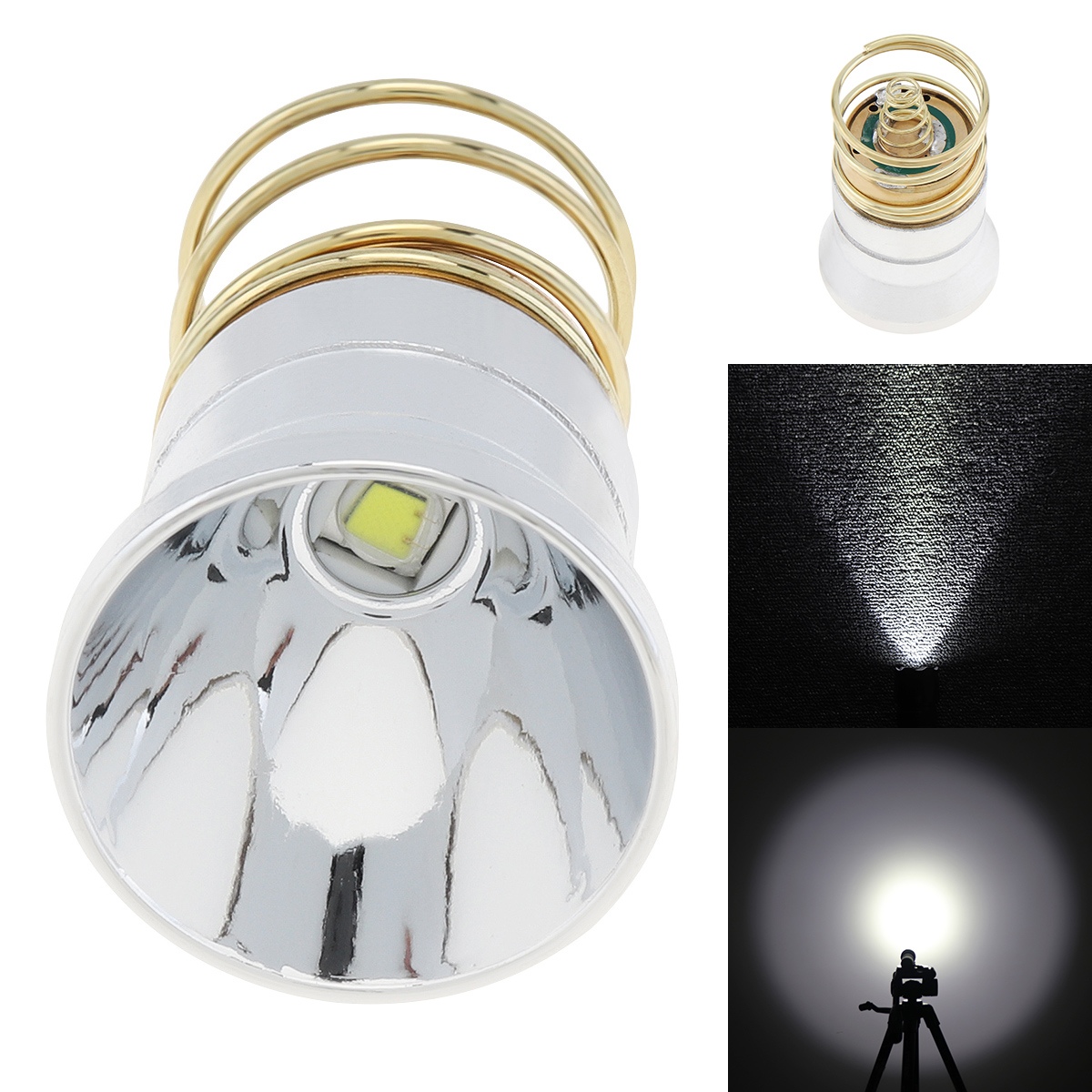26.5mm L2 LED Flashlight Bulbs Replacement Smooth Reflector Drop in Fit for C2 Z2 P60 P61 6P 9P G3 S3 D2 M5 M6 WF-501B
