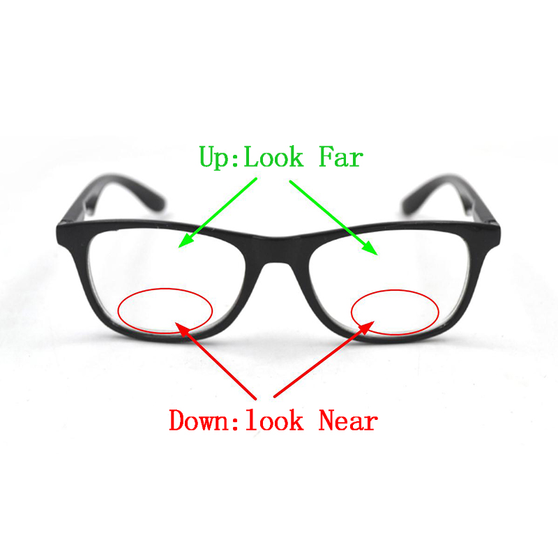 วันแม่ของขวัญใหม่ Retro ผู้หญิง Bifocals Kacamata Baca แว่นขยายชายคู่ Focals ดูใกล้ Far แว่นตา Presbyopic N5