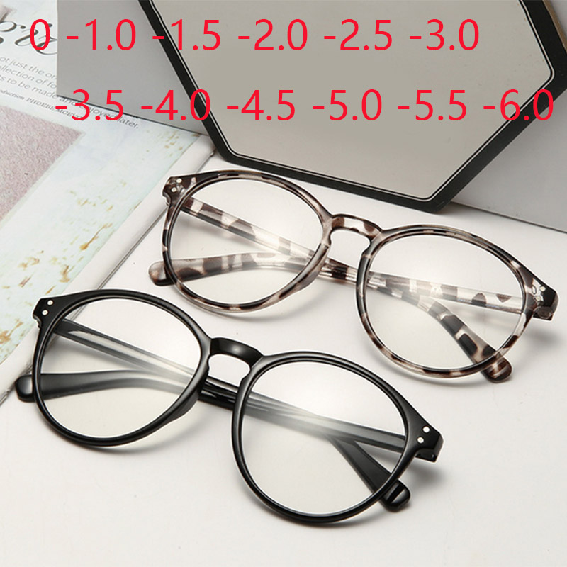 Dioptrie 0 Tot-6.0 Afgewerkt Bijziendheid Bril Vrouwen Bloemen Ronde Bijziend Brillen Bijziend Optische Brilmontuur Dames