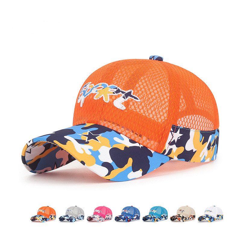 New Cool Mesh bambini bambini Camouflage berretto da Baseball estate traspirante Snapback cappello Sport all'aria aperta cappello da sole cappello per ragazzo ragazza