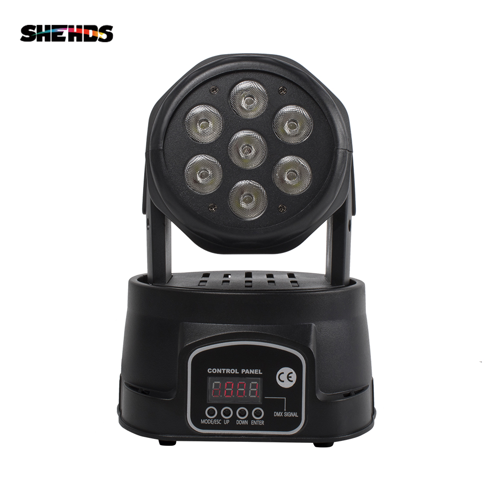 LED Wash 7x18W RGBWA + UV/7x12W RGBW iluminación con cabezal móvil 6 en 1 BGBWA + UV para discoteca DJ KTV 12/16DMX canales LED luz de escenario Dj