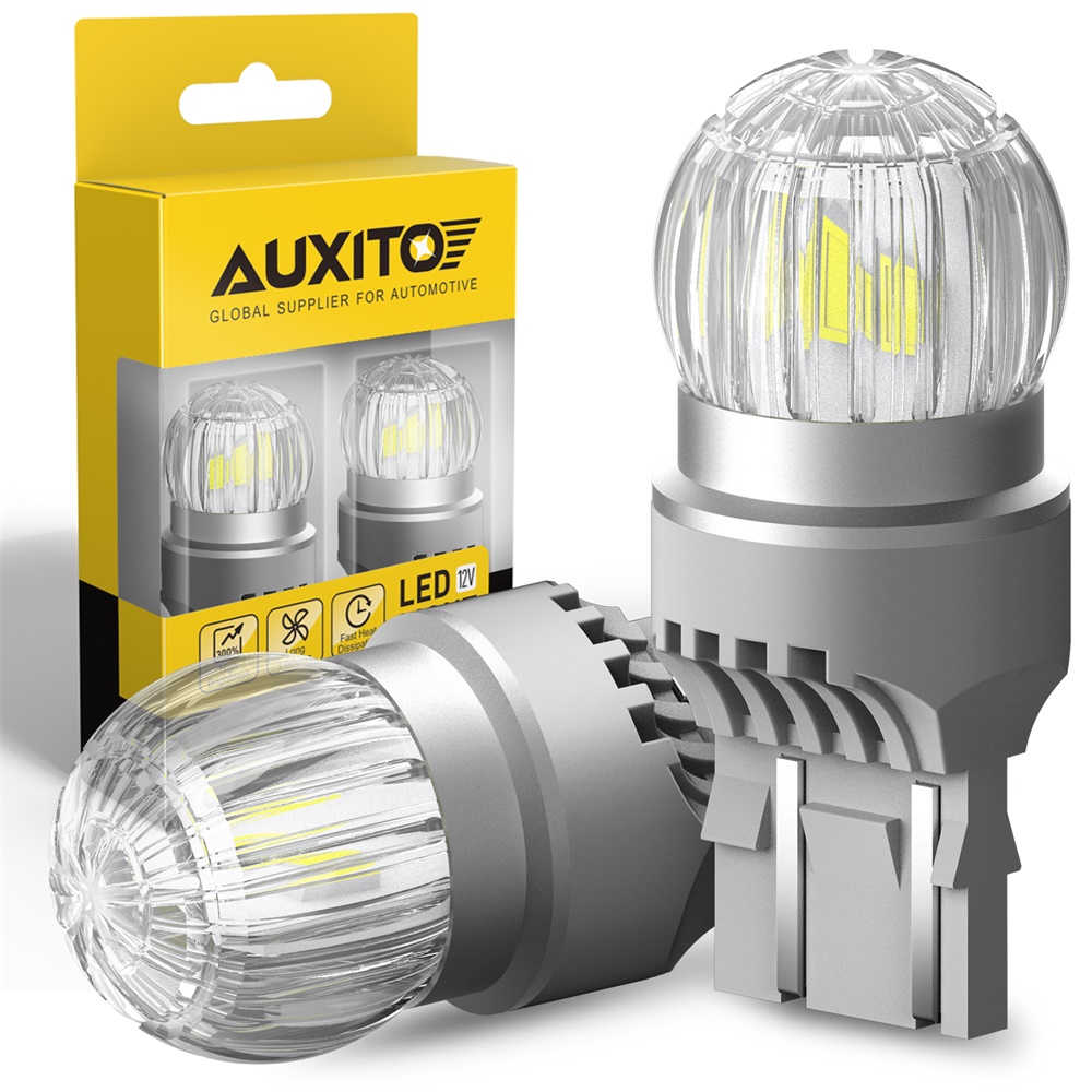 AUXITO 2Pcs T20 7443 W21/5W 7440 W21W LED Bulb For Lada Audi BMW Volkswagen Ford White Red DRL Daytime Running Light Backup Lamp