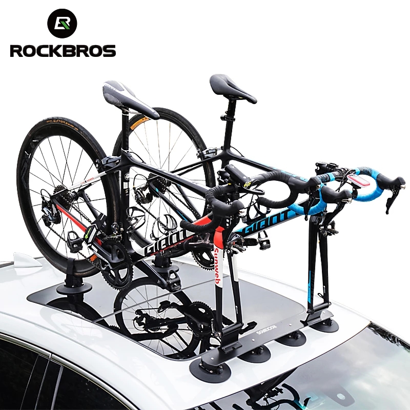 ROCKBROS Portabiciclette per auto Portapacchi per bici Portapacchi per tetto Ventose Portapacchi per auto Portapacchi per strada MTB Rastrelliere per ciclismo ad installazione rapida