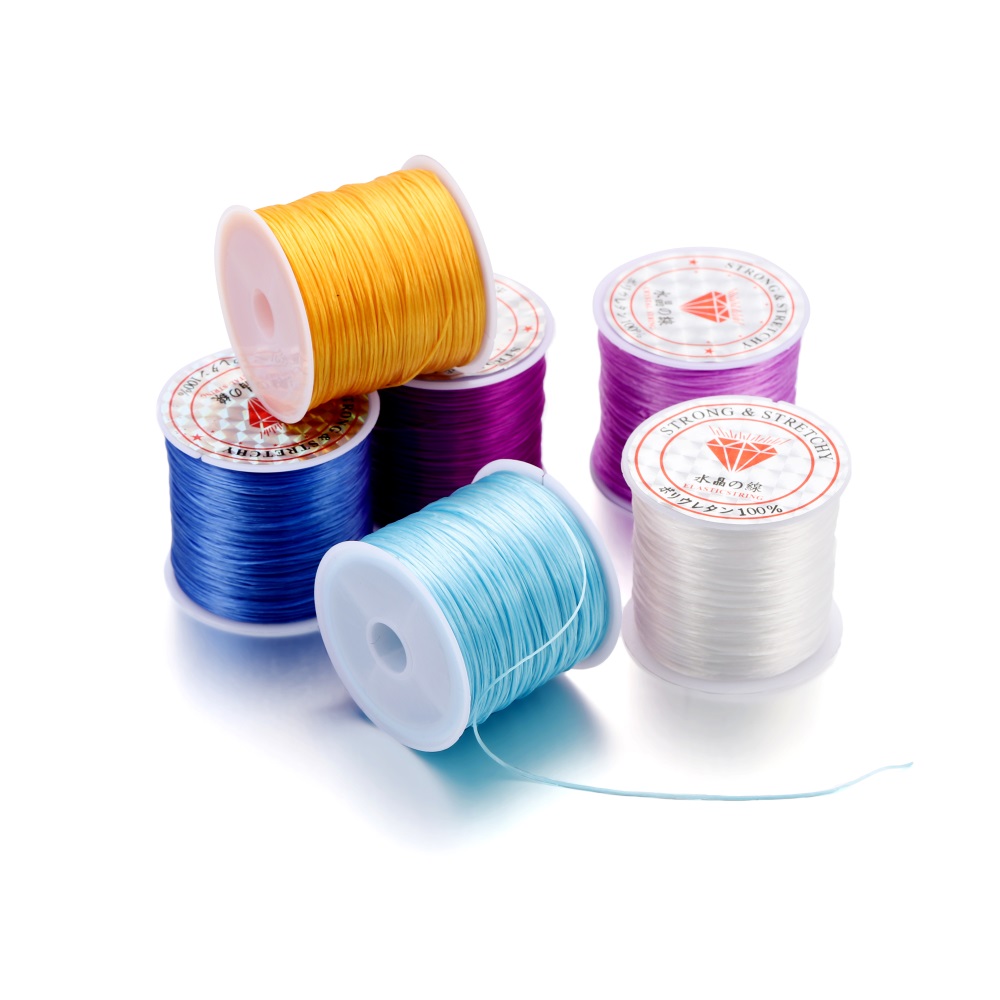 10–40 m Rolle, starke elastische Kristall-Perlenschnur, 1 mm, für Armbänder, Stretch-Faden, Halskette, DIY-Schmuckherstellung, Schnüre
