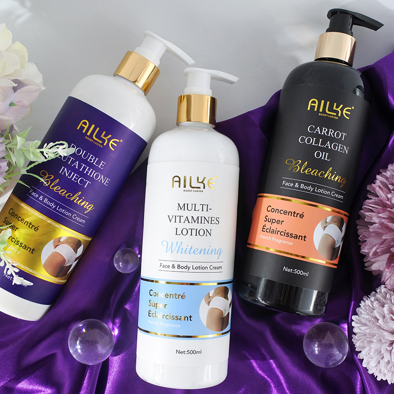 AILKE Whitening Body Lotion, tief feuchtigkeitsspendend, reduziert dunkle Flecken, Melanin, gleichmäßiger Hautton, aufhellend für alle Hauttypen