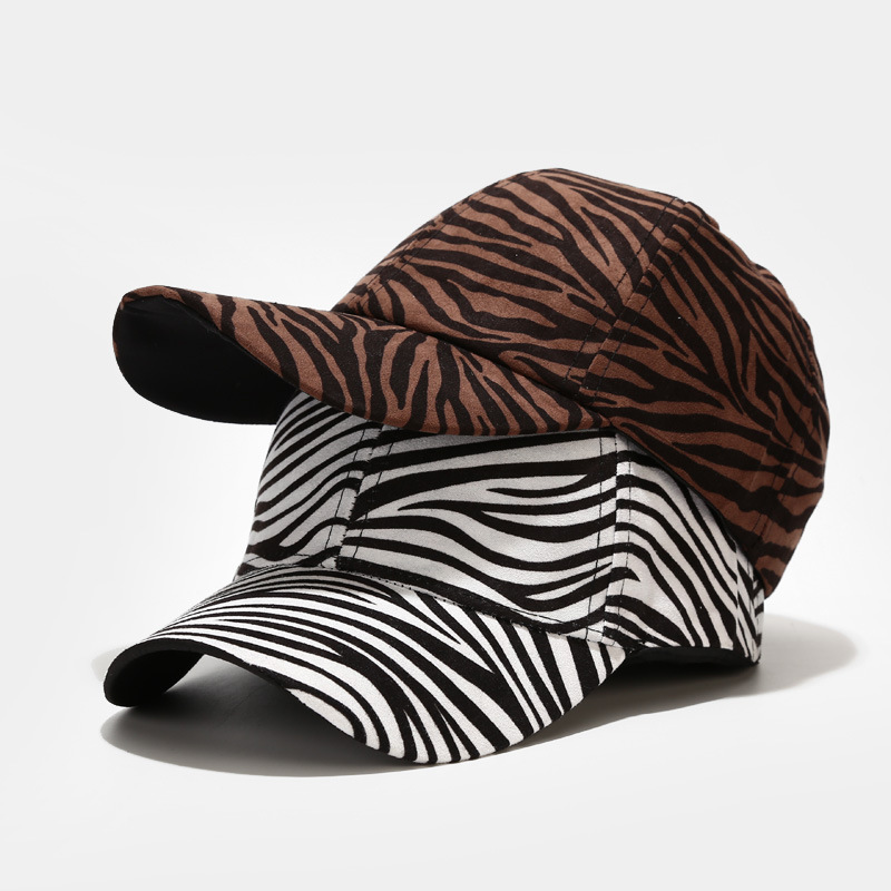 Topi bisbol katun motif Zebra macan tutul, topi Snapback 2021 empat musim yang dapat disesuaikan untuk pria dan wanita 236