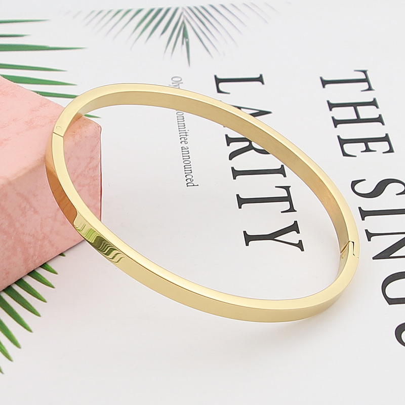 Heiße Mode Edelstahl Schmuck Oval Armreif für Frau Kind Charme Armband Party Liebe Hochzeit Marke Geschenk Großhandel