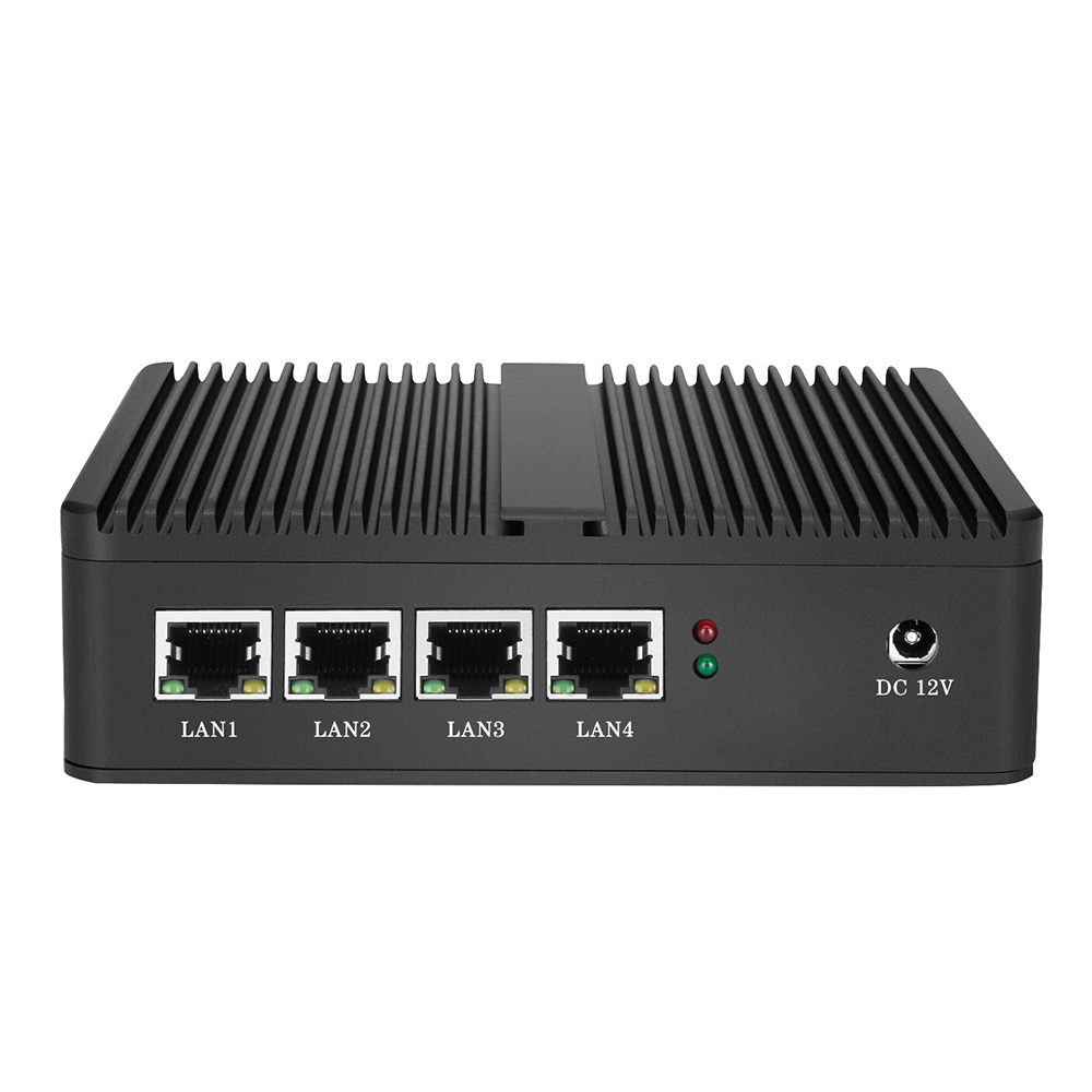 Bezwentylatorowy Mini PC Firewall Router Intel Celeron J1900 N2830 4x 2.5G Ethernet Obsługa Windows Linux Pfsense OpenWrt