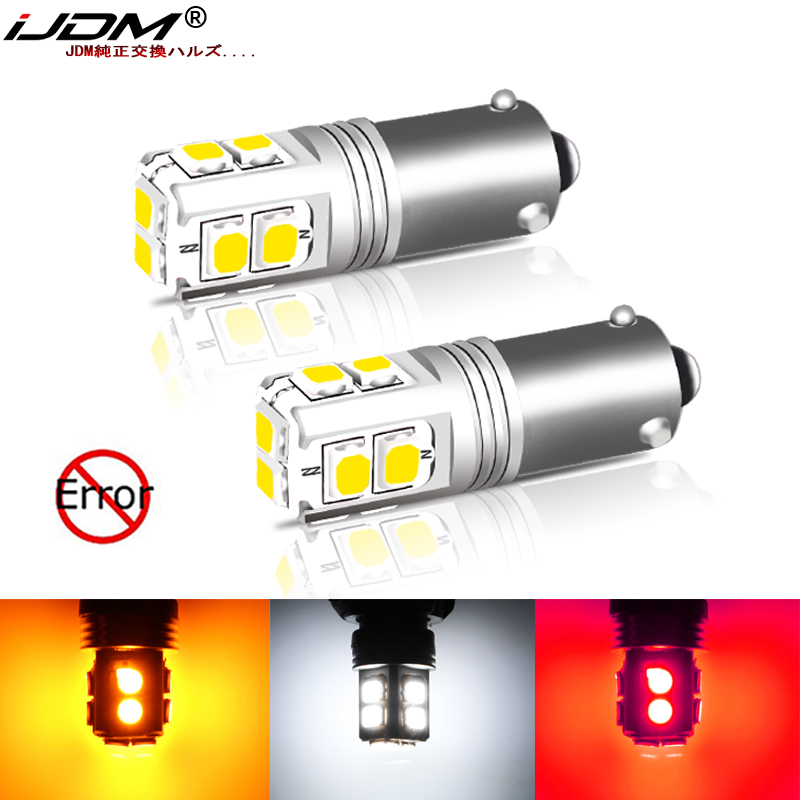 JJDM Canbus Luzes de carro BA9S BAX9S BAY9S LED para luzes reversas ou luzes de estacionamento, H21W H6W T4W Luzes de placa de licença 12V-24V