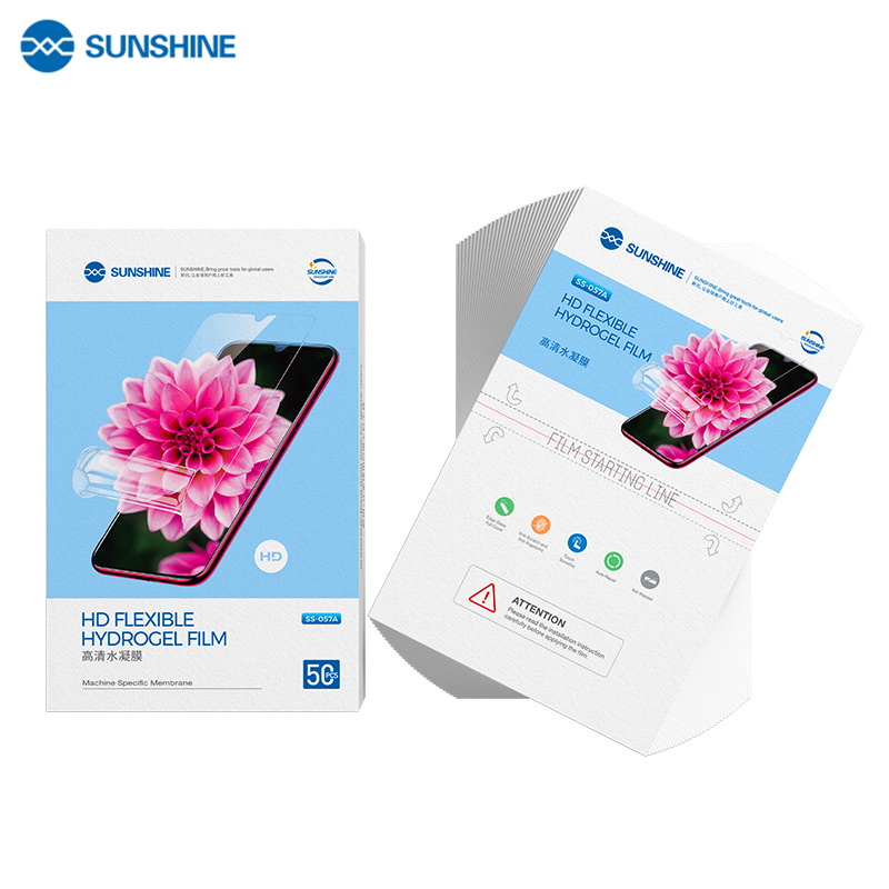 SUNSHINE SS-057 elastyczna folia hydrauliczna IP telefony komórkowe ekran przednia folia wycinana do automatycznej maszyny do cięcia folii narzędzia przednie