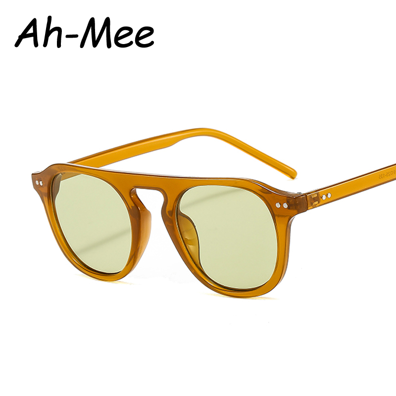 Occhiali da sole ovali alla moda per uomo donna Designer di marca vintage Occhiali da sole punk Occhiali unisex da uomo Rivetto Steampunk