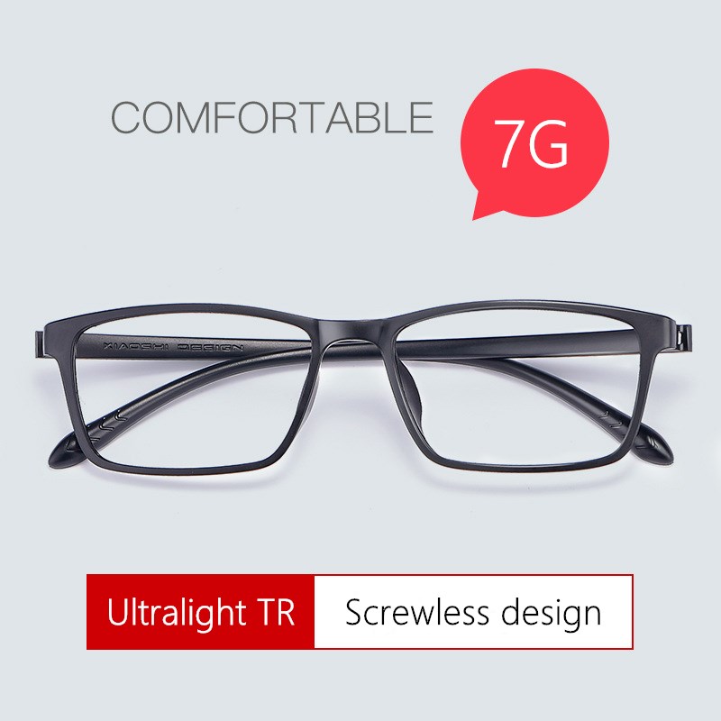 YIMARUILI Montatura per occhiali da uomo e da donna ultraleggera e confortevole TR90 Montatura per occhiali da vista ottica con design senza viti X1