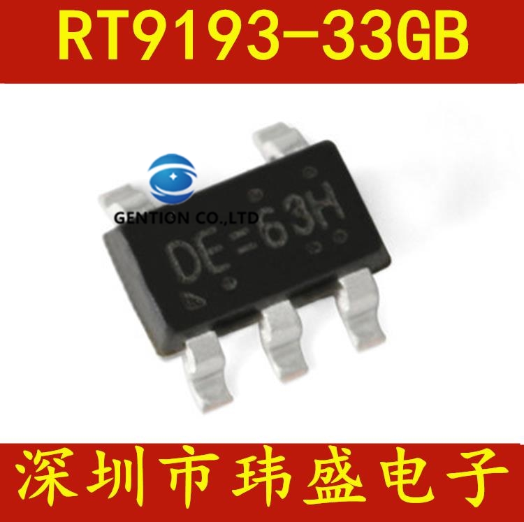 50PCS RT9193-33GB Pb SOT23-5 300 Ma CMOS ความเร็วสูง "แรงดันไฟฟ้า Regulator IC 3.3 V 100% ใหม่และต้นฉบับ