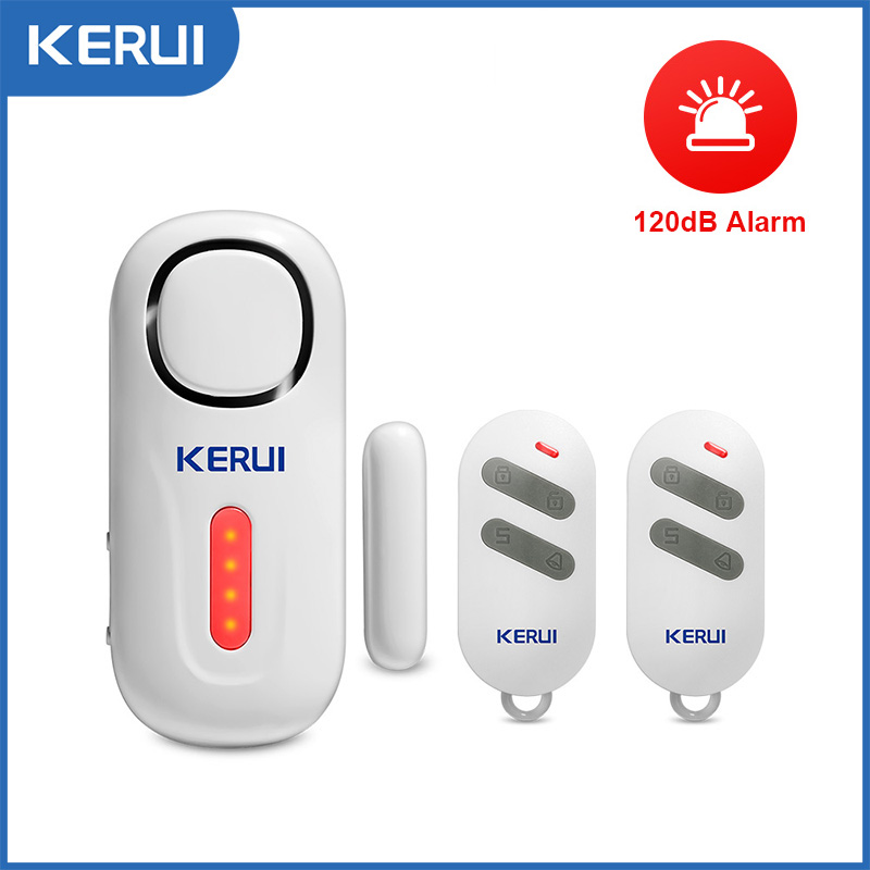 KERUI 120DB sans fil porte/fenêtre entrée sécurité capteur antivol alarme PIR magnétique maison intelligente système de Garage télécommande Led