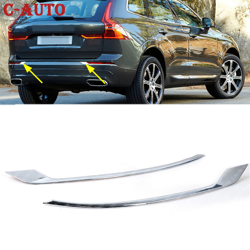 2 szt. Samochodowa lampa chromowane tylne światła przeciwmgielne ABS ochraniacz na pokrywę dekoracyjna do Volvo XC60 2018 akcesoria zewnętrzne do samochodu stylizacja samochodu