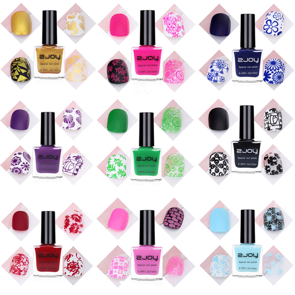 Cat kuku stempel 10ML, pernis semi permanen, cat UV untuk stempel kuku, pernis, lapisan atas, gel polish # @