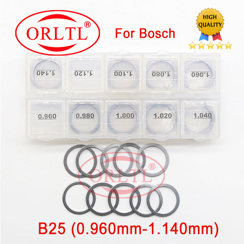 50 Buah Shim Dapat Disesuaikan B25 Rel Umum Penyesuaian Injektor Shim B25 Gasket Washer B25 Ukuran: 0.96Mm-1.14Mm