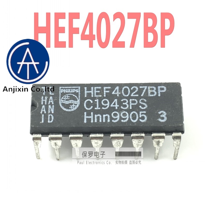 10Pcs 100% ต้นฉบับใหม่ Trigger HEF4027BP HEF4027 DIP-16ในสต็อก