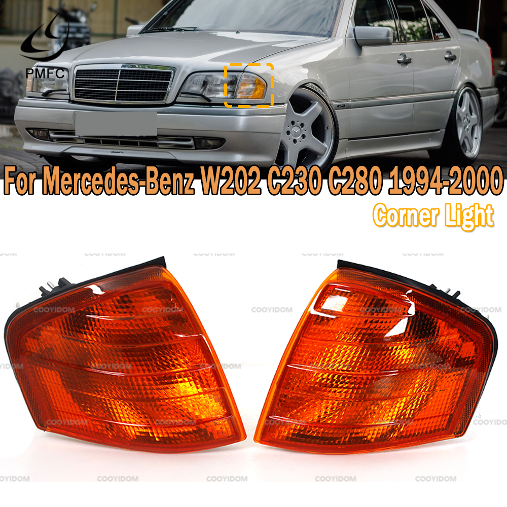 PMFC Blinker Licht Rahmen Abdeckung Auto Seite Ecke Lampe Keine Glühbirnen Für Mercedes Benz C Klasse W202 C230 C280 1994-2000 2028261243