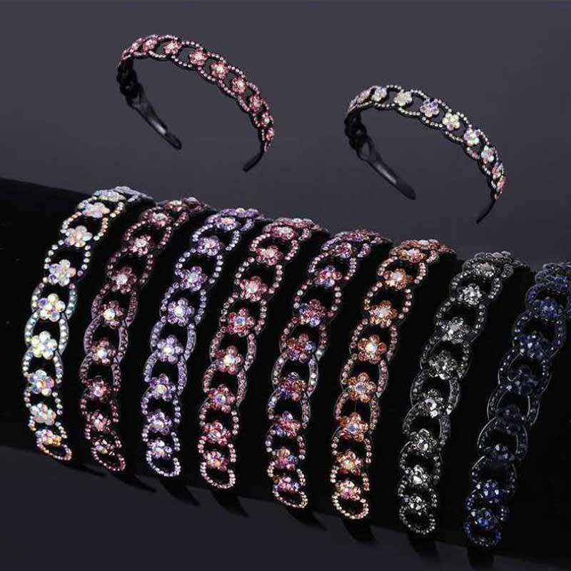 Bandeau de Perles Antidérapantes à Fleurs de Luxe pour Femme et Fille, Vêtement de Sauna, avec Dents en Strass, Nouvelle Collection