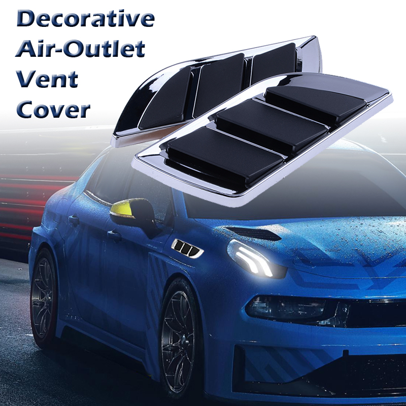 Rhyming Shark Gill Decoration Sticker Side Fender Air Outlet Vent Cover Car Bonnet Decor Molding Part Car Styling Accessories