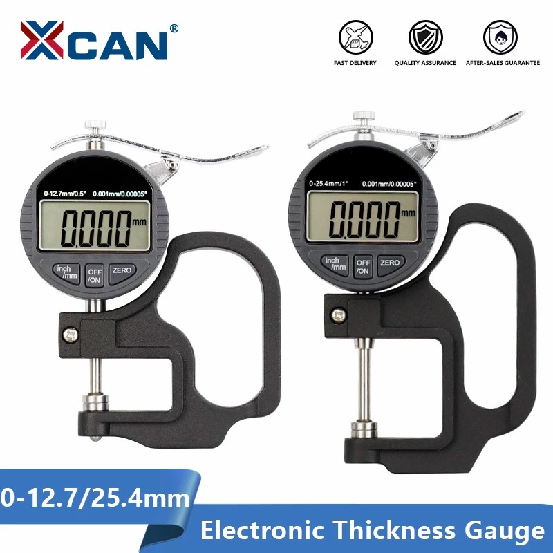 Calibrador XCAN medidor de espesor electrónico 12,7mm 25,4mm 0,01/0,001mm micrómetro Digital medidor de espesor Micrometro medición también