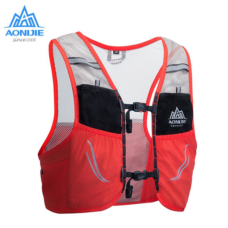 Mochila de hidratação para corridas aonijie, mochila respirável e leve para maratona, trilha, corrida, 2.5l, c932