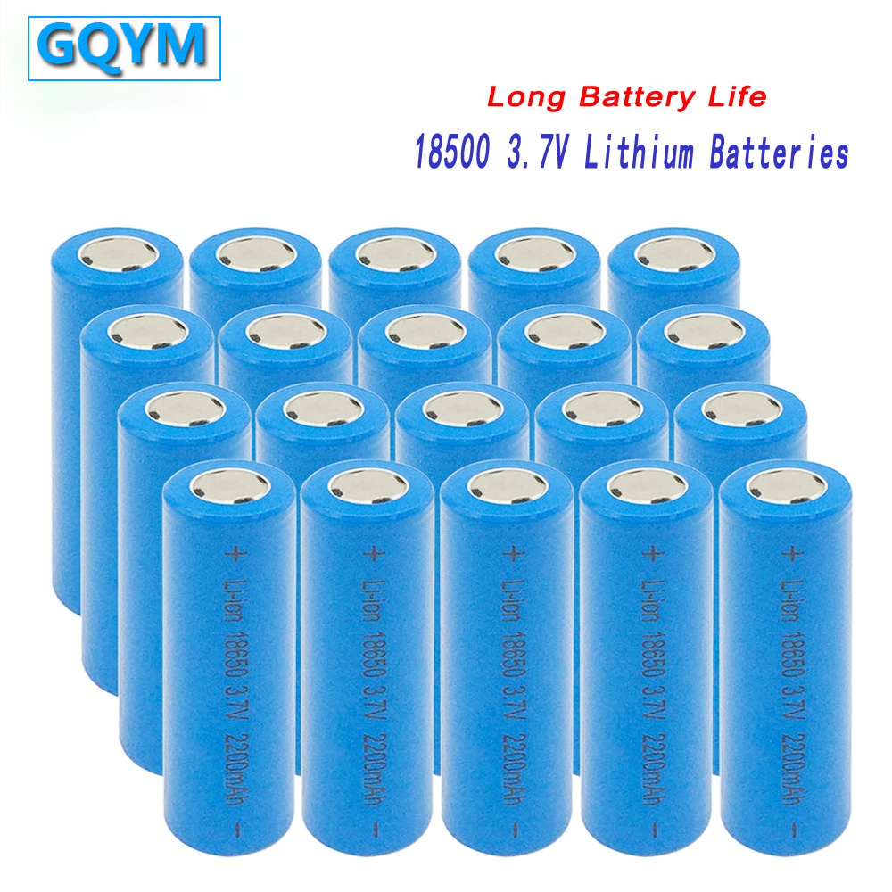 8 buah 18650 3.7V 2200mAh senter sorot baterai isi ulang performa tinggi baterai Lithium grosir