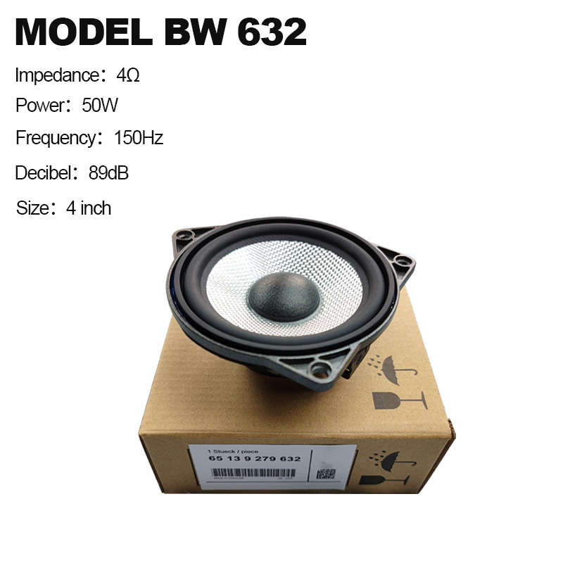 Conception de haut-parleur milieu de gamme BW de 4 pouces pour tableau de bord central pour BMW F10 F11 F30 F32 G30 G20 série haut-parleur de fréquence à gamme complète