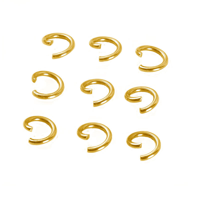 100 stks Groothandel Rvs Vacuüm PVD Open Ringen Ketting Antiallergische Unfading DIY Mode-sieraden Lood/Nickle Gratis