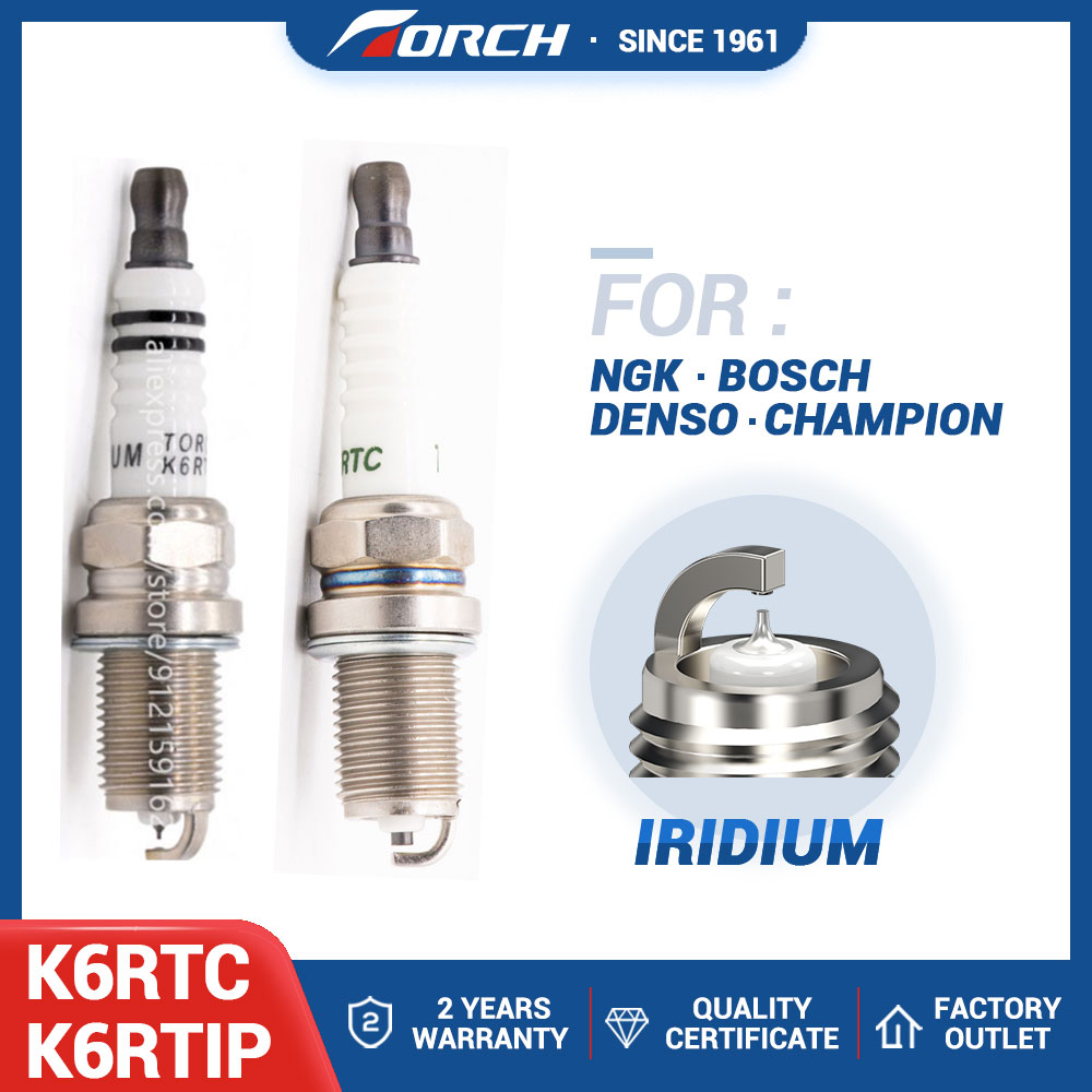 หัวเทียน K6RTIP/K6RTC สำหรับ BKR6E IFR6B อายุการใช้งาน3707800A Geely 113600179 cebrium celliya (530) smily Solano X50 X60