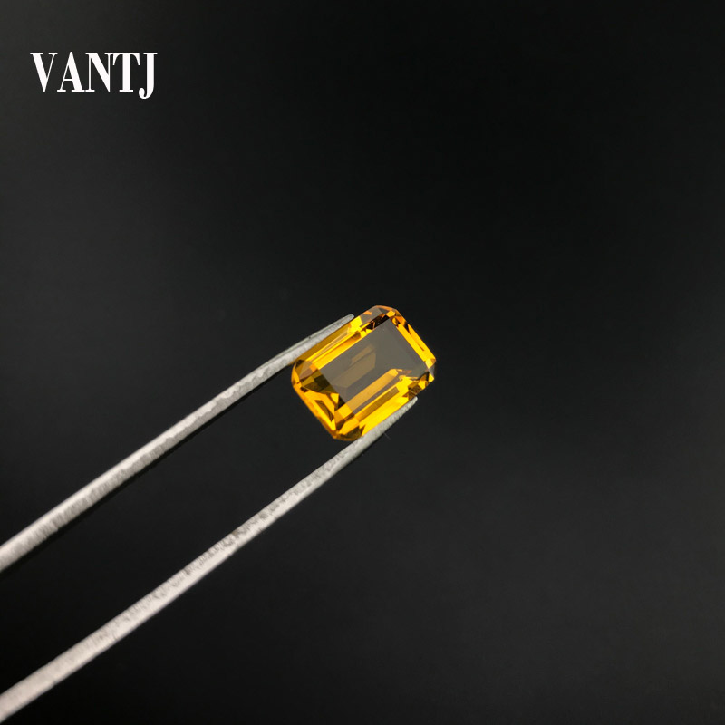 VANTJ-gemas sueltas de citrino Natural para mujer, 1 unidad, anillo de oro plateado, montaje, joyería artesanal, regalo de fiesta