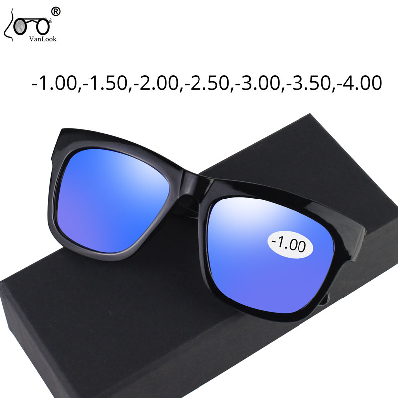 Женские солнцезащитные очки для близорукости Vanlook с диоптриями, модные прямоугольные солнцезащитные очки для мужчин -1.0-1.5-2.0-2.50-3.00-3.50-4.00