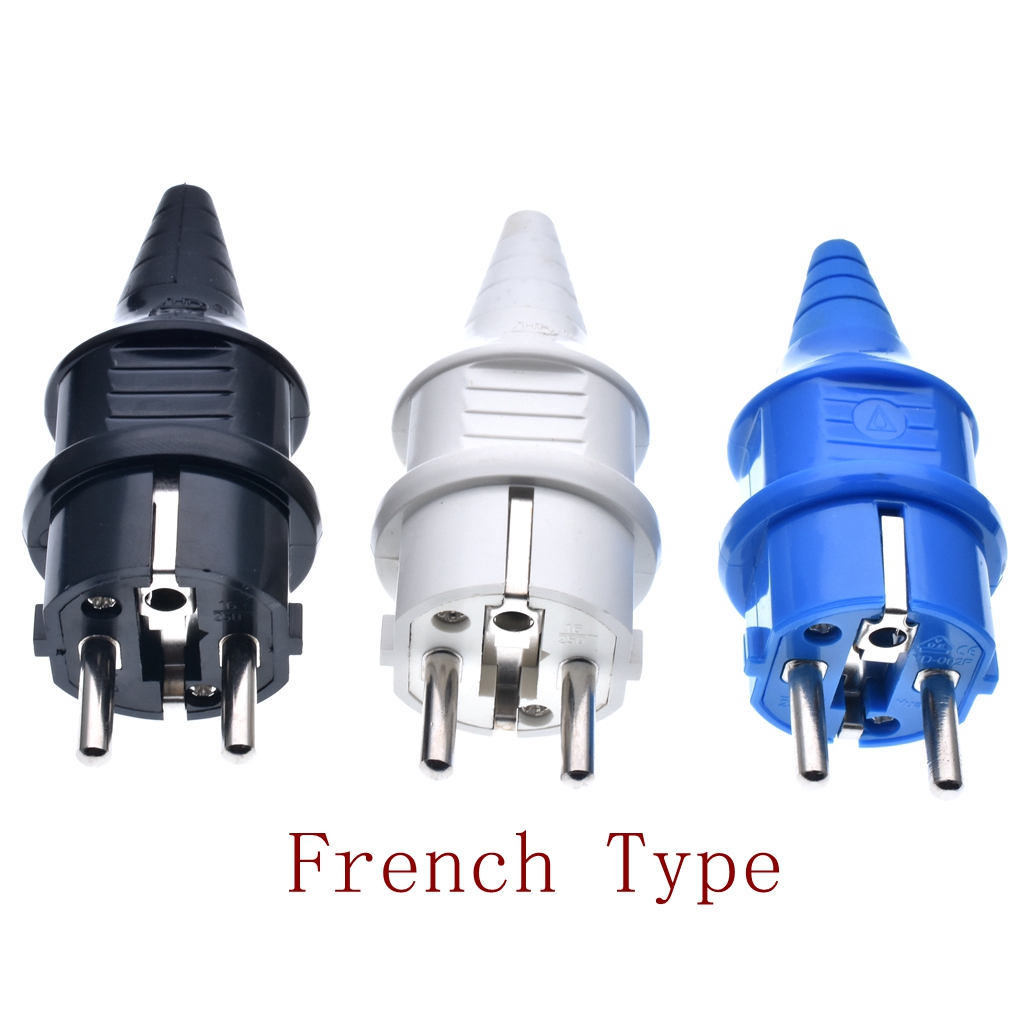 Standard français étanche IP54 alimentation électrique industrielle français Type E prise rechargeable prise mâle adaptateur de prise 250V 4000W