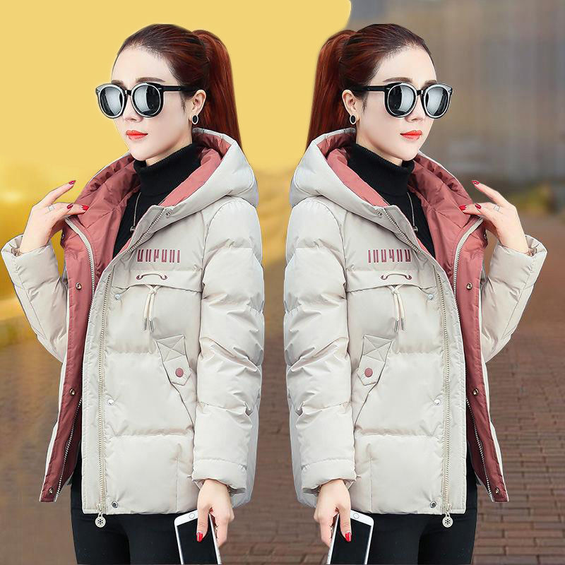 2023เสื้อแจ็คเก็ตสตรีฤดูหนาวใหม่Parkas Hoodedหนาผ้าฝ้ายเบาะParkaเสื้อแจ็คเก็ตหญิงสั้นเสื้อSlim Warm Outwear P772
