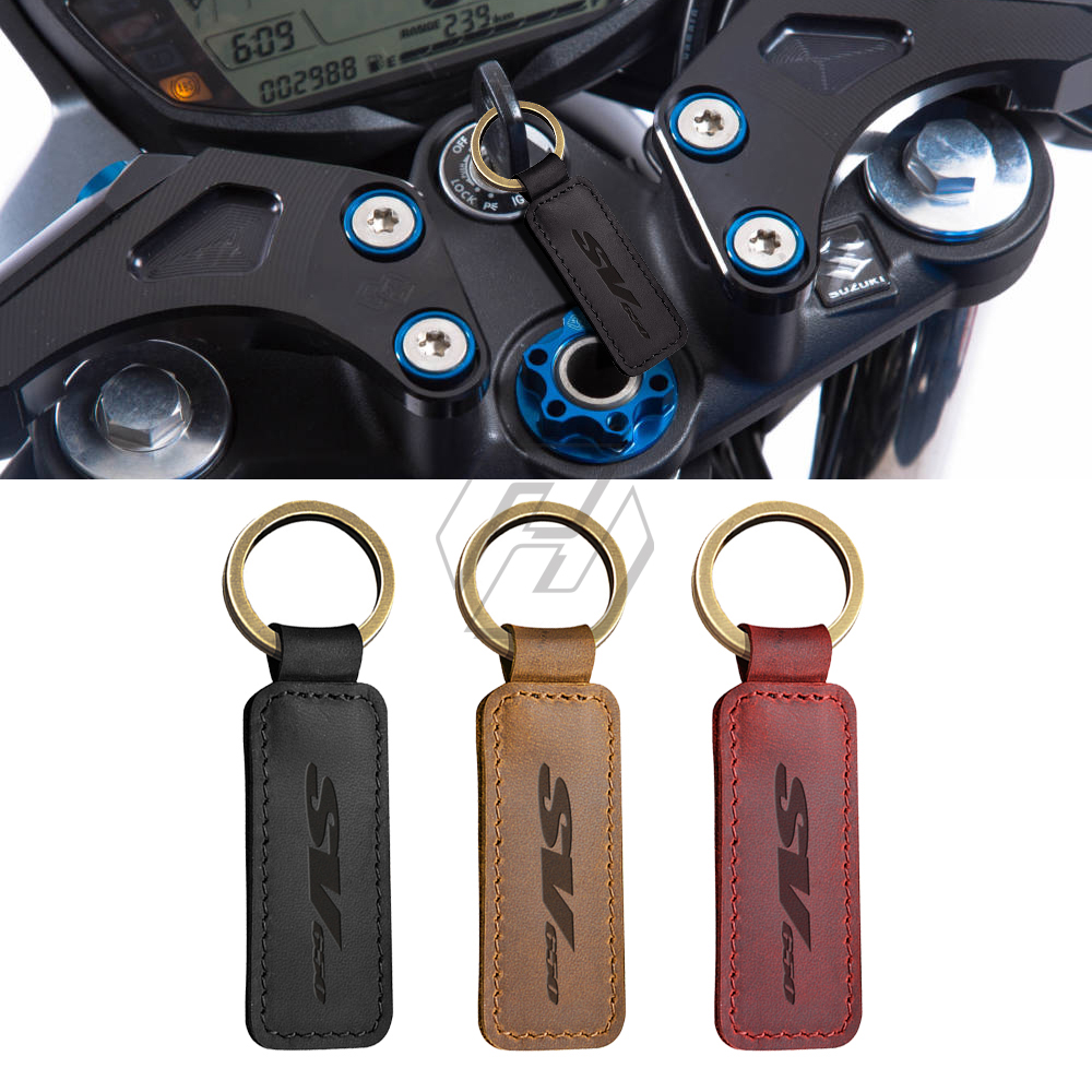 Porte-clés de moto en cuir de vachette pour Suzuki SV650 SV 650 SV650X SV650S, étui porte-clés