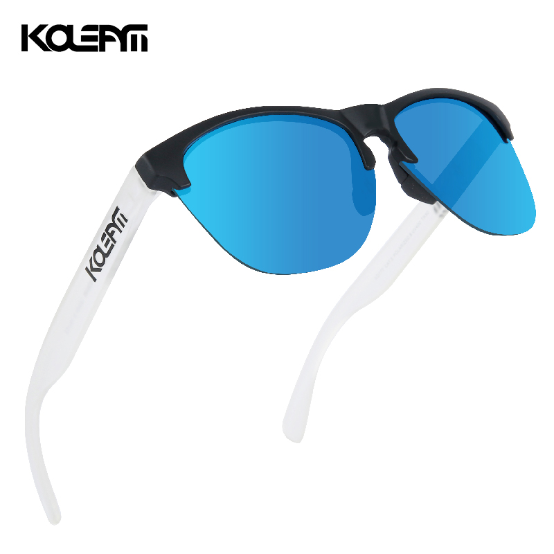Kdeam Lifestyle Heren Zonnebril Gepolariseerde Rijden Zonnebril Voor Vrouwen TR90 Semi-Randloze Frame Ultra Licht Shades