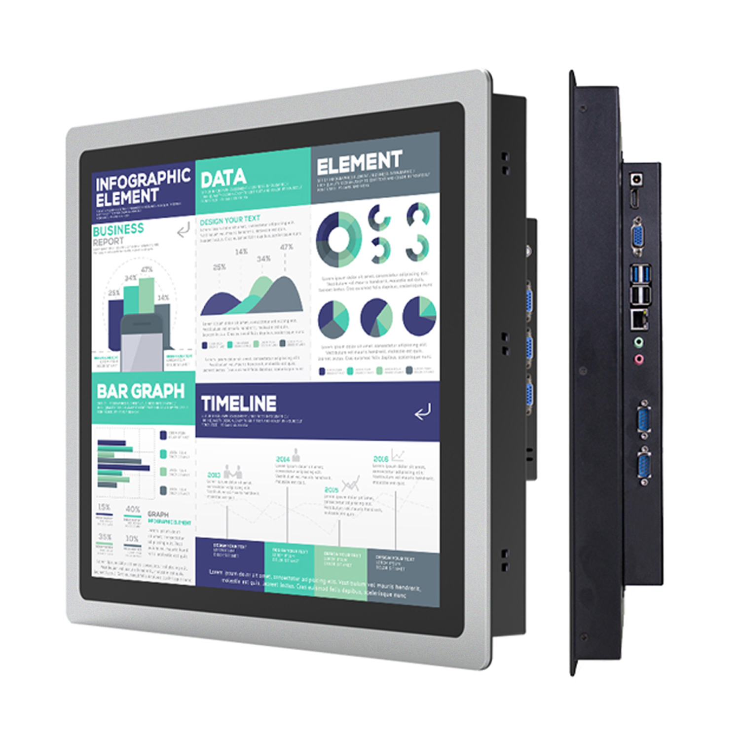 Ordenador Industrial integrado de 10,4 pulgadas, tableta de 10 pulgadas, Panel todo en uno, PC con pantalla táctil capacitiva, WiFi, para Win10 Pro, 1024x768