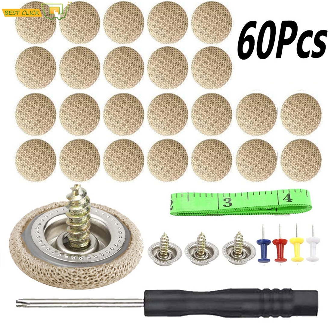 Bouton de Réparation de Doublure de Sauna de Voiture, exacpille de Retenue de RiSALE pour Fixation de Plafond de Toit Affaissement, Décorations Intérieures de Voiture, 60 Pièces