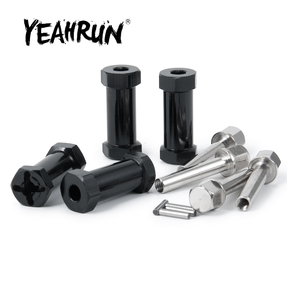 YEAHRUN ze stopu 12mm sześciokątne rozszerzenia przesunięcie adapter sześciokątny piasta koła 15/20/25/30mm dla Axial SCX10 WRAITH 1/10 zdalnie sterowany samochód gąsienicowy części