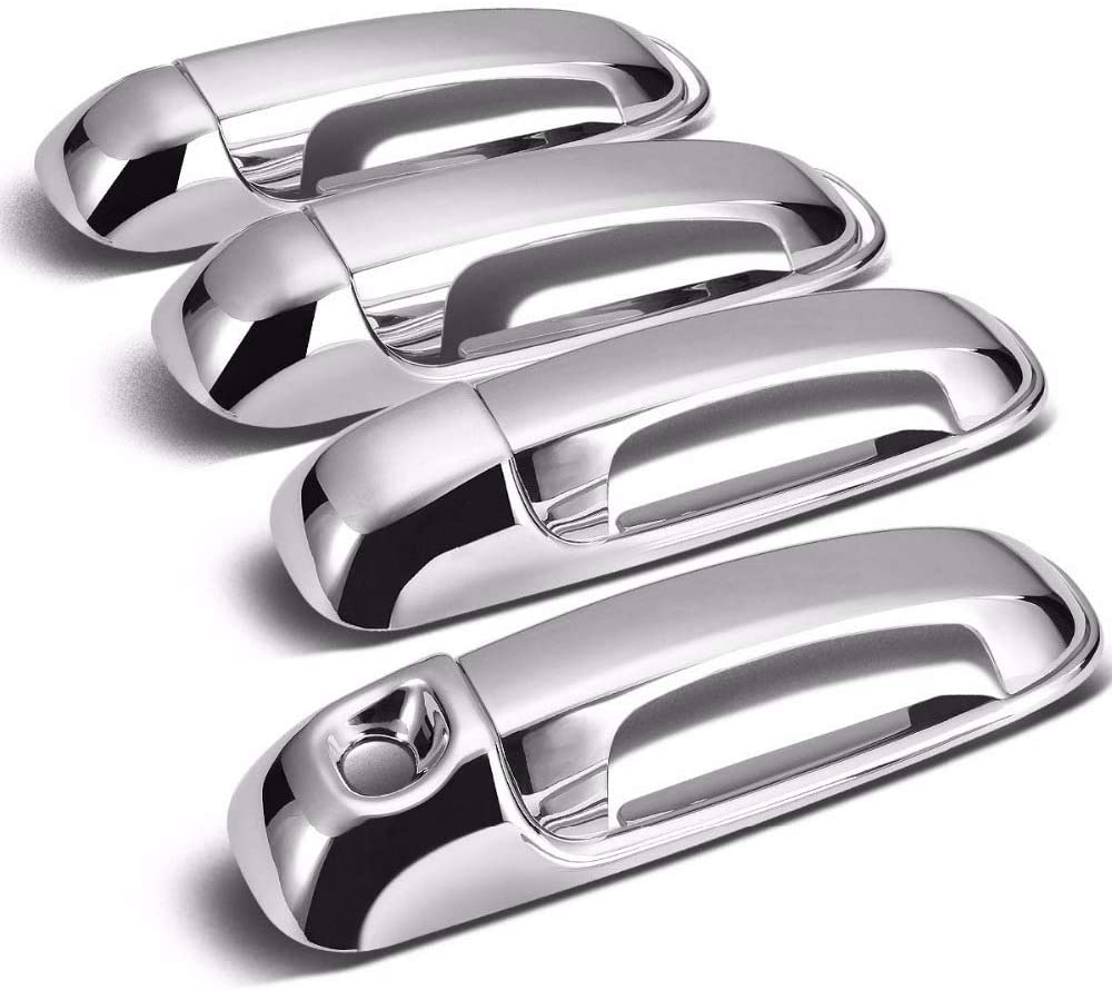 Chromowane pokrywy klamek dla Dodge DAKOTA 2005-2011 / DURANGO 2004-2009 / RAM 1500 2500 3500 2002-2008-bez klucza pasażera