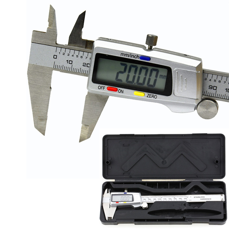 Đo Dụng Cụ Inox Kỹ Thuật Số Caliper 6 "150Mm Messschieber Paquimetro Dụng Cụ Đo Nhựa Béc Thước