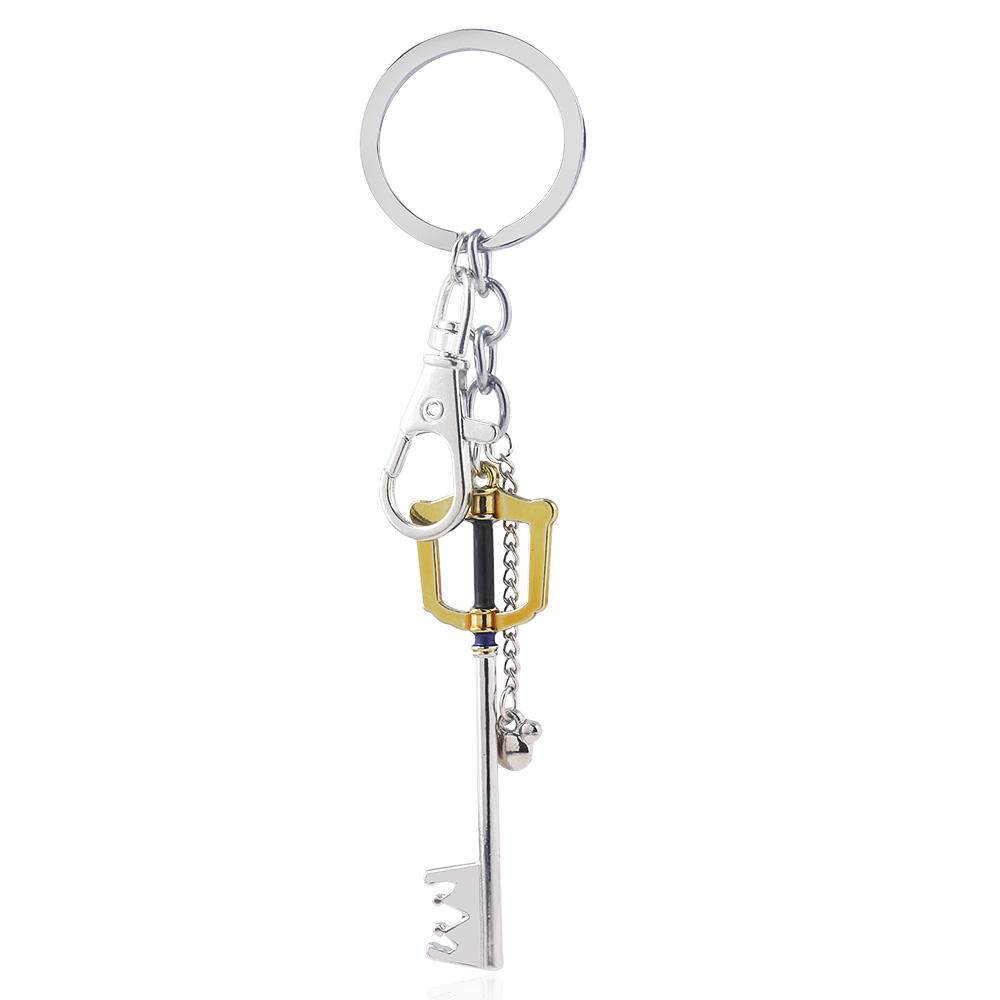SG juego caliente Kingdom Hearts llaveros Sora Crown Roxas Keyblade Paopu fruta arma colgantes llavero para hombres joyería de coche regalo