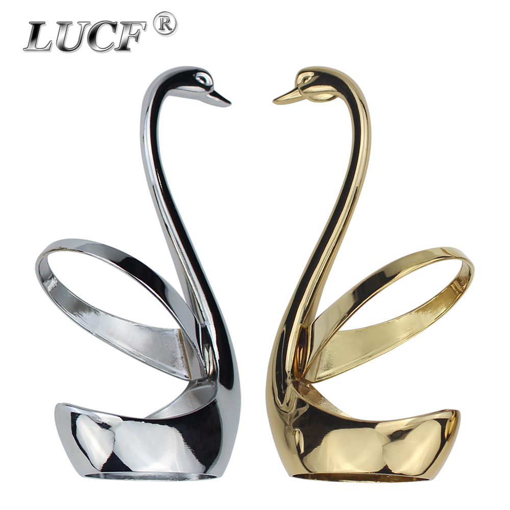 Populaire Zwaan Vorm Zink Legering Bestek Houder Metalen Serviesgoed Basis Delicate Mooie Decoratie Gadget Keuken Accessoire Voor Thuis