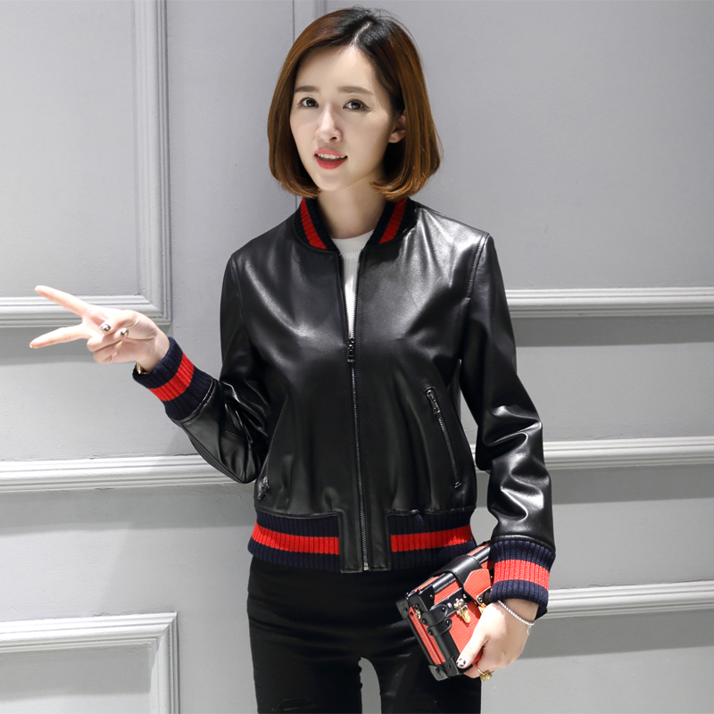 Chaqueta de cuero genuino de béisbol, abrigo delgado de piel de oveja auténtica, de moda, calidad, ventas, 2020