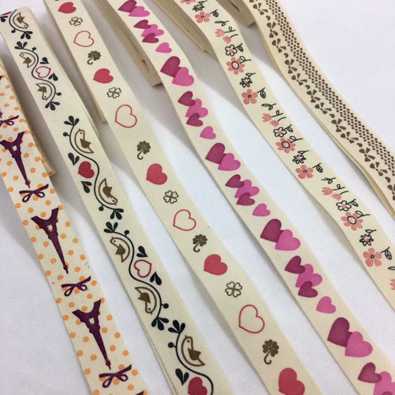 5Y 1 ซม.-2.5 ซม.น่ารัก Vintage พิมพ์ผ้าฝ้ายริบบิ้นสําหรับทําด้วยมือ DIY Craft ของขวัญดอกไม้บรรจุอีสเตอร์งานแต่งงานคริสต์มาส Deco