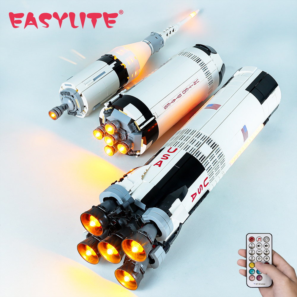 Kit de luz LED para Ideas 21309, vehículo de lanzamiento Apollo Saturn V 16032, modelo de bloques de construcción, juego de juguetes DIY, no bloques de construcción