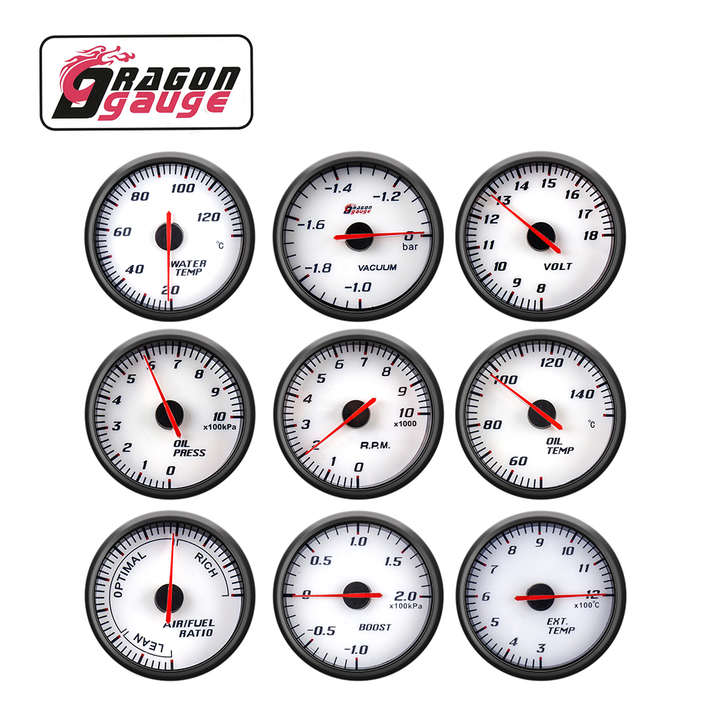 ภาพที่คล้ายคลึงกันกับ "DRAGON」 60 มม.Tachometer Boostโวลต์มิเตอร์Airการใช้Ratio EGT Gaugeสูญญากาศน้ำอุณหภูมิน้ำมันอุณหภูมิน้ำมันรถวัดสำหรับ 12Vรถ